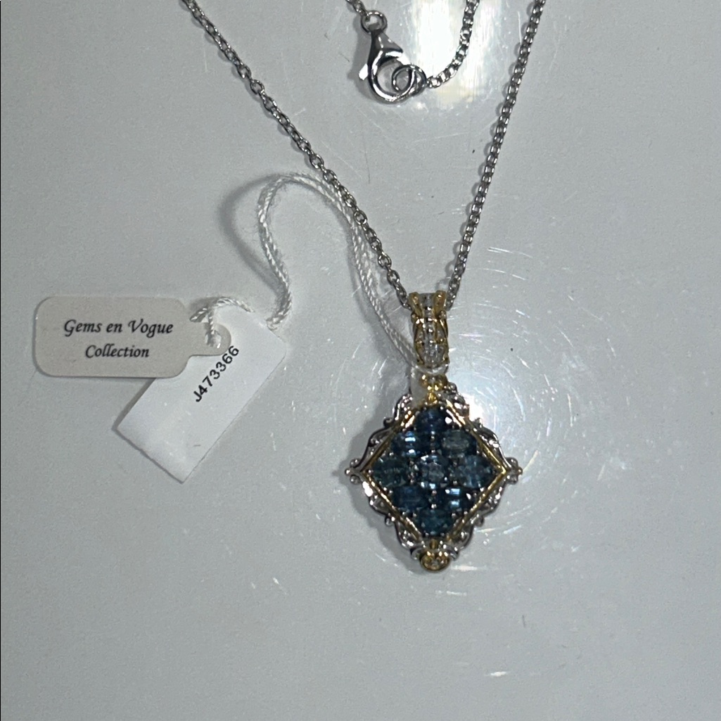 Nwt Genuine Iolite Necklace By Gems En Vogue 175$